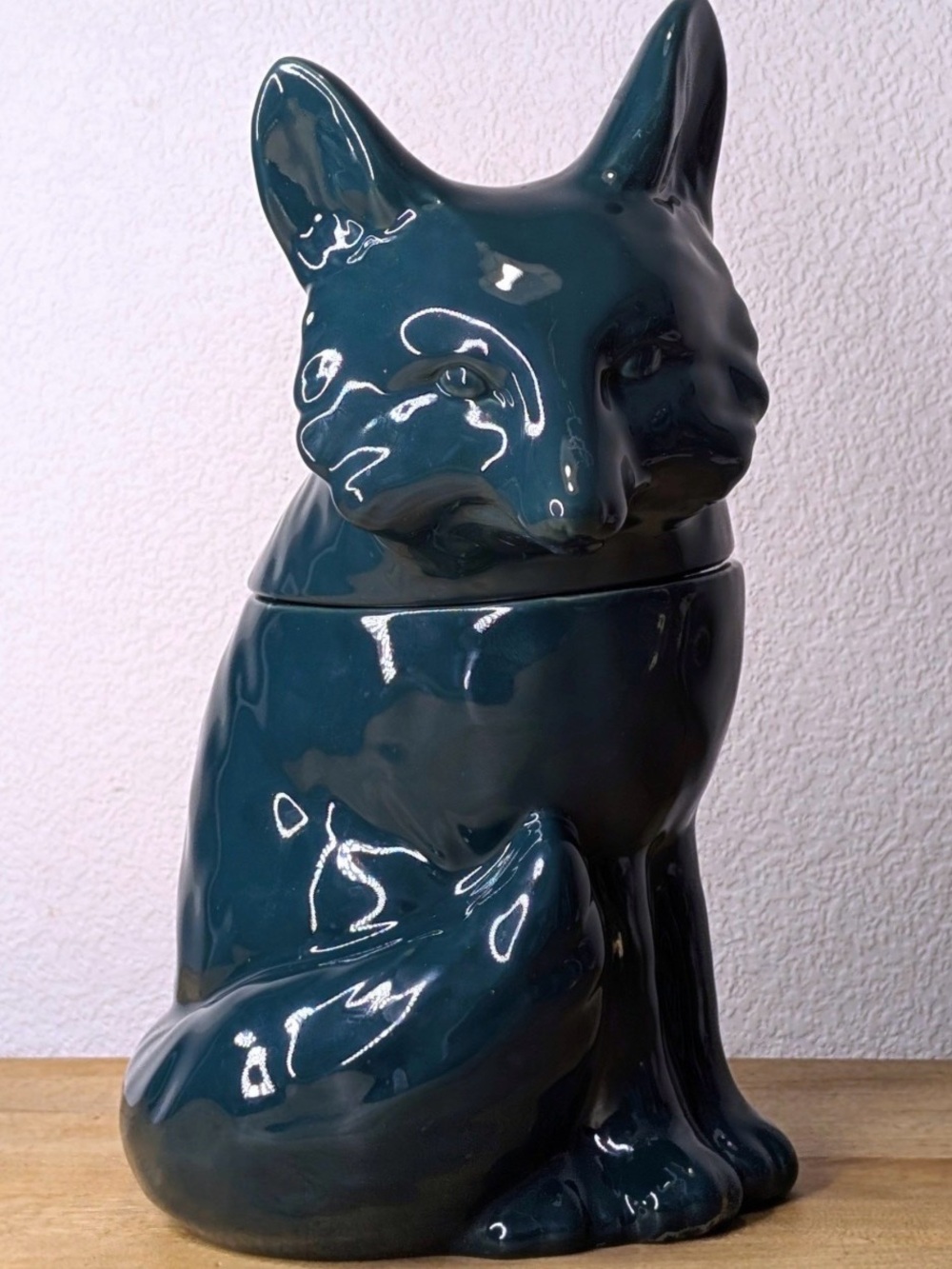 Threshold Teal Ceramic Fox Treat Jar